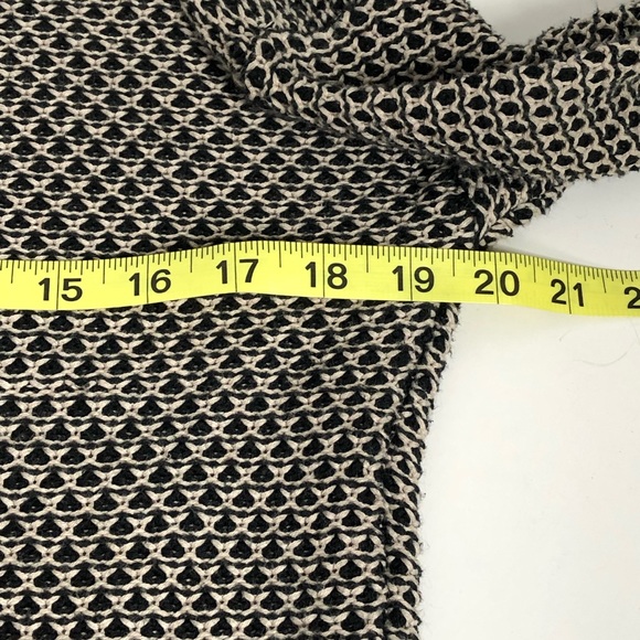 Splendid Black Cream Crew Herringbone Sweater S - Picture 6 of 7